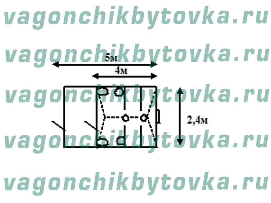 Душевая из вагончика 5м